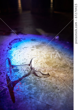 Broken glass and a red wine.Romantic pinky delicate artisitc image, free space. Broken glass and a red wine.Romantic pinky delicate artisitc image, free space. 87270415