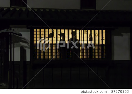 Ohashi family house, shadow picture of shoji, Kurashiki City, Okayama Prefecture 87270563