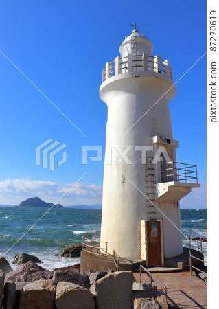 Cape Irago Lighthouse and Kamishima (Tahara City, Atsumi Peninsula) 87270619