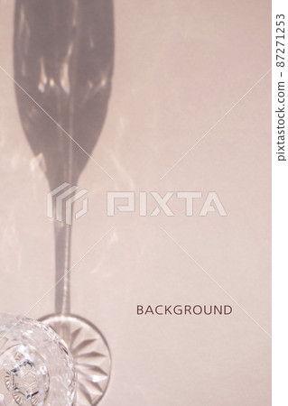 Crystal wine glass with shadow and copy space Crystal wine glass with shadow and copy space 87271253