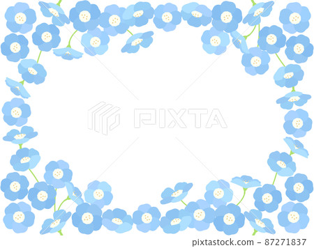 Nemophila flower frame 87271837