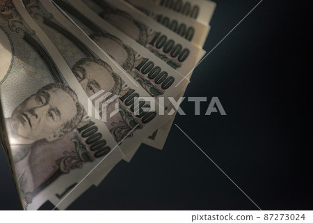 10,000日元紙幣特寫 87273024