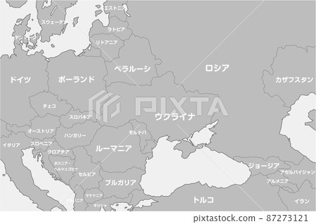 Ukraine / Russia and its surrounding countries Map / Map Illustration Ukraine / Russia and its surrounding countries Map / Map Illustration 87273121