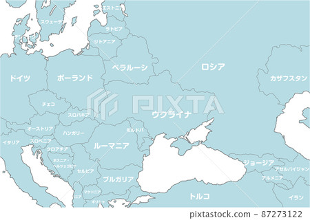 Ukraine / Russia and its surrounding countries Map / Map Illustration Ukraine / Russia and its surrounding countries Map / Map Illustration 87273122
