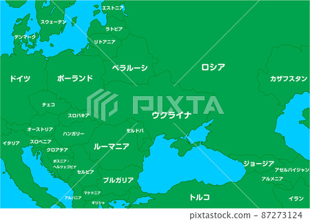 Ukraine / Russia and its surrounding countries Map / Map Illustration 87273124