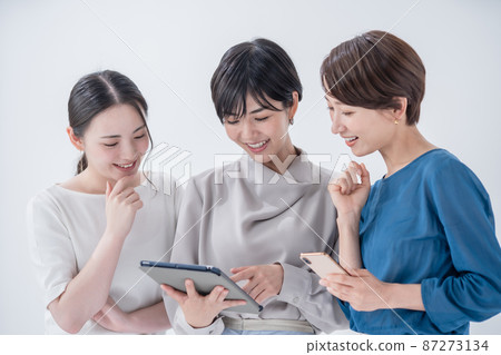 商務平板電腦智能手機女人 商務平板電腦智能手機女人 87273134