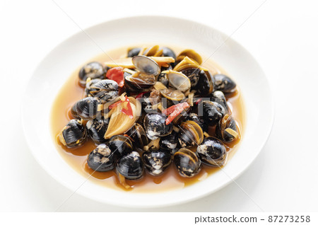 Shijimi, famous for Taiwanese cuisine, pickled in soy sauce Shijimi, famous for Taiwanese cuisine, pickled in soy sauce 87273258