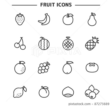 Fruit icon illustration material 87273889