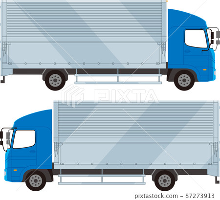 Right-left image vector illustration of a medium-duty truck Right-left image vector illustration of a medium-duty truck 87273913