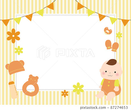 Frame design for babies and baby products (orange) Frame design for babies and baby products (orange) 87274653