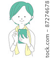 Mature woman with a shortcut to operate a smartphone 87274678