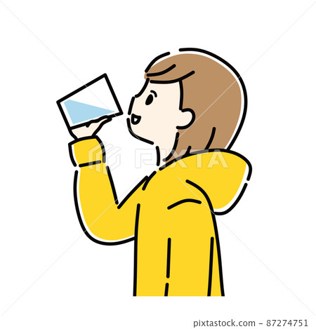 女人喝水杯 87274751