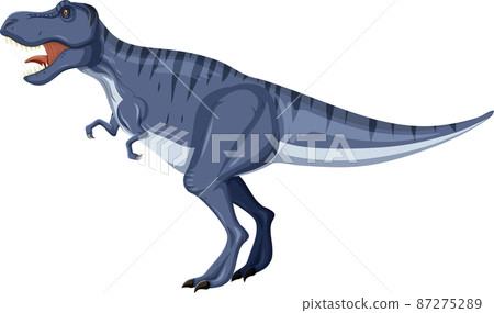 Tyrannosaurus Rex dinosaur on white background 87275289