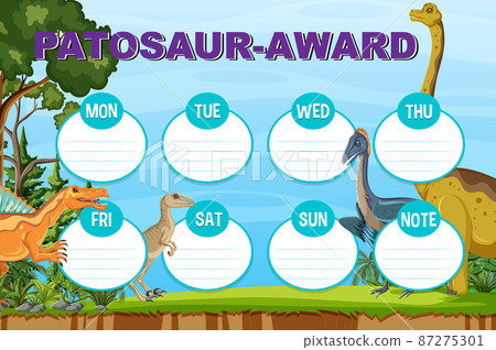Award template with dinosaurs in background - Stock Illustration ...