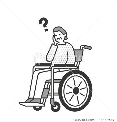 Summary of facial expression motion illustrations of women in wheelchairs Summary of facial expression motion illustrations of women in wheelchairs 87278685