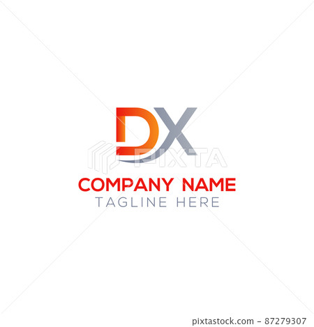Initial DX Letter Logo Design With Creative Modern Business Typography Vector Template 87279307
