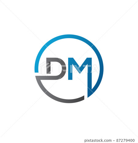 Dm d m creative letters design with white pink Vector Image