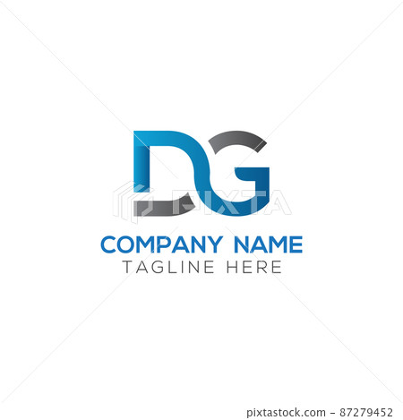 Initial DG Letter Logo Design With Creative Modern Business Typography Vector Template 87279452