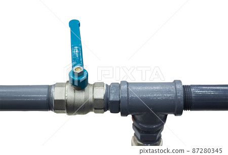 industrial pipe valve in close position for water or pressure air ; 87280345