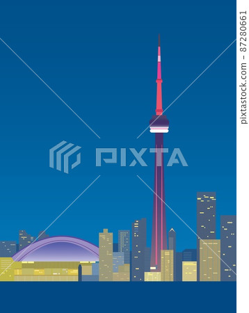 Toronto toronto CN tower CN tower evening view 87280661