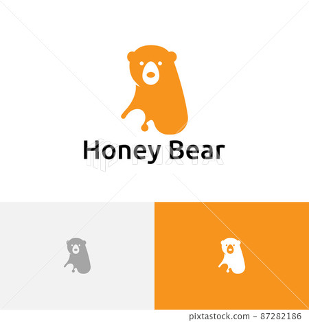 Yellow Honey Bear Sweet Healthy Food Logo Template Yellow Honey Bear Sweet Healthy Food Logo Template 87282186