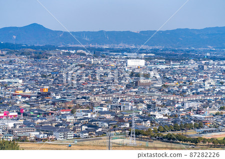 《Saga Prefecture》 Taken from Asahiyama Park (Tosu City, Kurume City, Saga City) 87282226