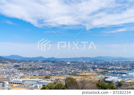 《Saga Prefecture》 Taken from Asahiyama Park (Tosu City, Kurume City, Saga City) 87282234