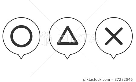 Circle / cross / triangle balloon icon material that can be used for answering quizzes and questionnaires Circle / cross / triangle balloon icon material that can be used for answering quizzes and questionnaires 87282846