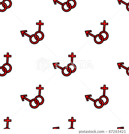 seamless pattern of Female and male gender symbols seamless pattern of Female and male gender symbols 87283421