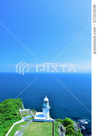 北海道藍天和大海中的築久岬 87283696