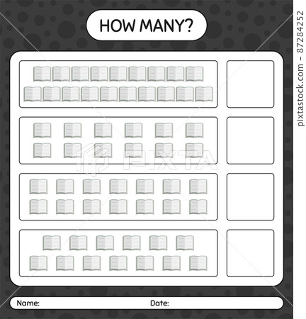 How many counting game with quran. worksheet for preschool kids, kids activity sheet, printable worksheet How many counting game with quran. worksheet for preschool kids, kids activity sheet, printable worksheet 87284252