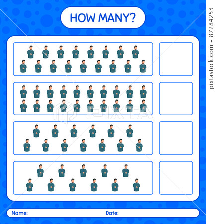 How many counting game with praying. worksheet for preschool kids, kids activity sheet, printable worksheet How many counting game with praying. worksheet for preschool kids, kids activity sheet, printable worksheet 87284253