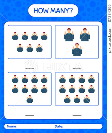 How many counting game with praying. worksheet for preschool kids, kids activity sheet, printable worksheet How many counting game with praying. worksheet for preschool kids, kids activity sheet, printable worksheet 87284396