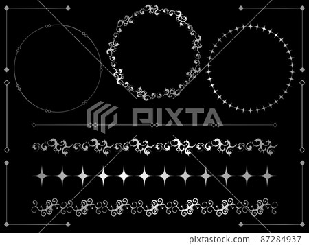 Ornament decoration ruled set silver 87284937