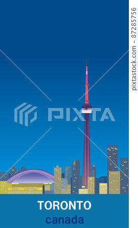 Toronto toronto Canada cadana evening view travel poster 87285756