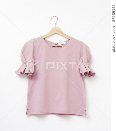 Casual wear short sleeve ladies white background 87286122