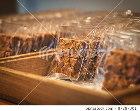 Beautifully arranged baked goods 87287301