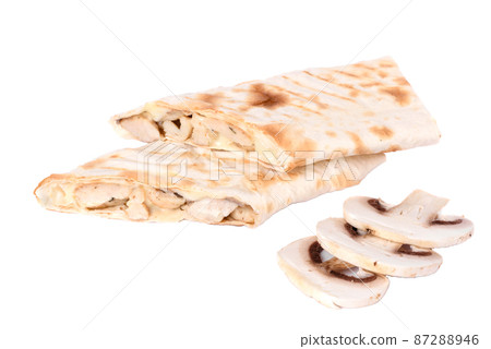 Shawarma sandwich gyro fresh roll of pita bread chicken beef shawarma Shawarma sandwich gyro fresh roll of pita bread chicken beef shawarma 87288946