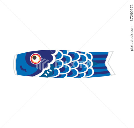 Illustration of blue carp streamer 87290671