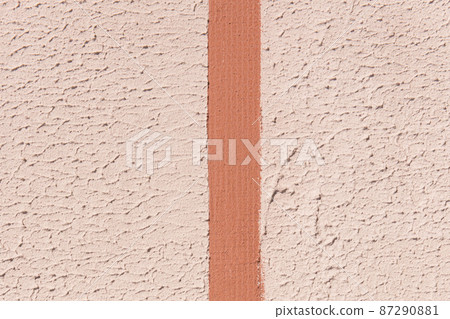 Light white plaster wall abstract design with stripe line red brown in the center wall texture background decoration 87290881