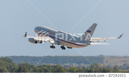 Russian Presidential Aircraft Il-96-300PU Takeoff Rise Russian Presidential Aircraft Il-96-300PU Takeoff Rise 87291051