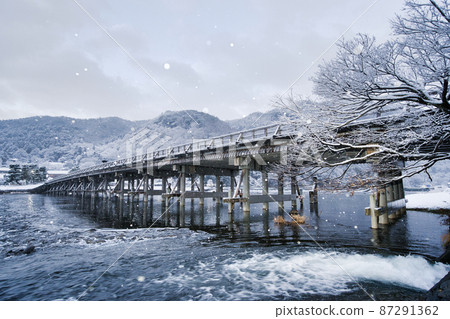 雪嵐山渡月峽 雪嵐山渡月峽 87291362