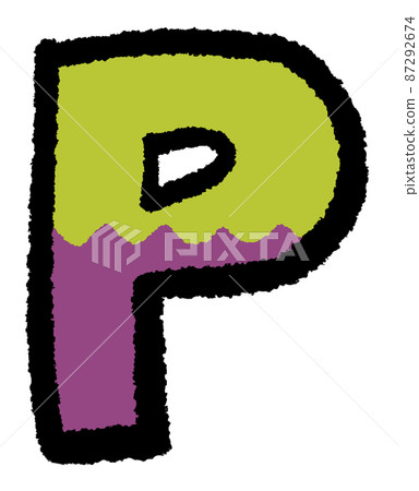簡單和流行的大寫字母 P 插圖 87292674