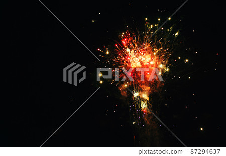 Fireworks at New Year and copy space Fireworks at New Year and copy space 87294637