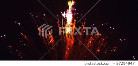 Bright festive fireworks Bright festive fireworks 87294947
