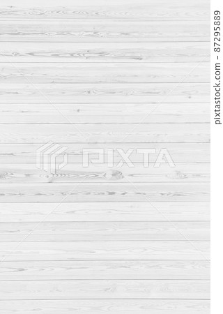 White gray wood color texture horizontal for background. Surface light clean of table top view. Natural patterns for design art work and interior or exterior. Grunge old white wood board wall pattern. 87295889
