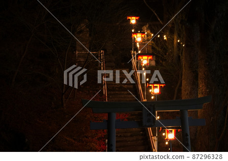 Usa City (Ajimu Town) Kai Shrine Illuminated 87296328