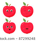 Cute apple character.  87299248
