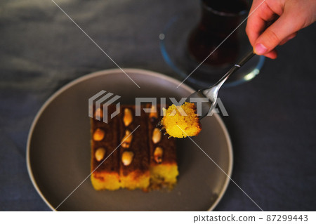 Sambali, traditional Turkish dessert from Izmir. Sambali, traditional Turkish dessert from Izmir. 87299443