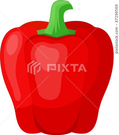 可愛的紅辣椒粉的插圖 87299569